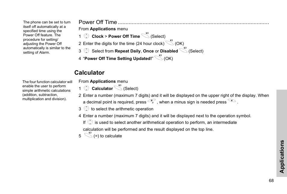 Calculator | Panasonic GSM EB-G51M User Manual | Page 71 / 91