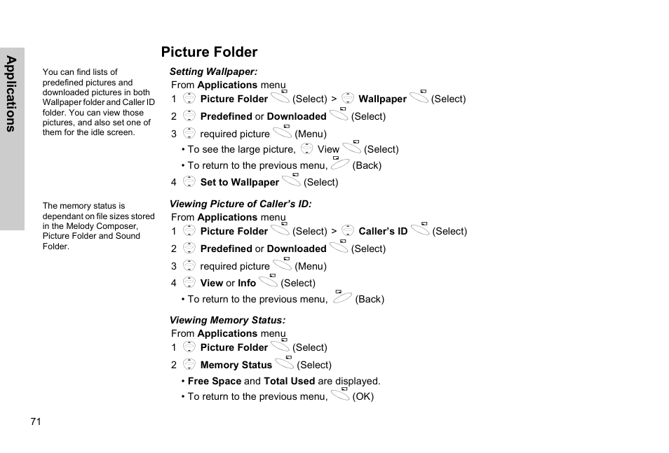 Picture folder | Panasonic GSM EB-G51M User Manual | Page 74 / 91