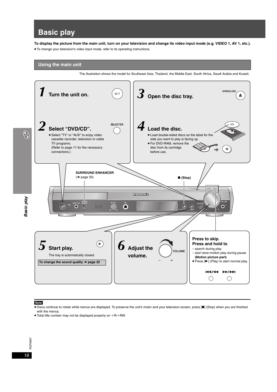 Basic play | Panasonic SC-HT895 User Manual | Page 16 / 44