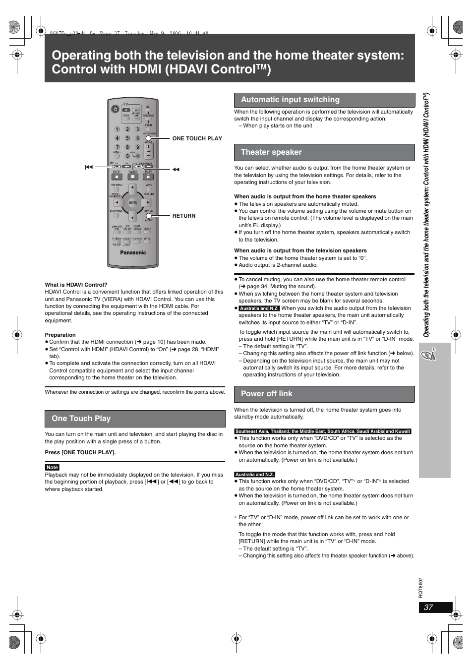 Panasonic SC-HT895 User Manual | Page 37 / 44