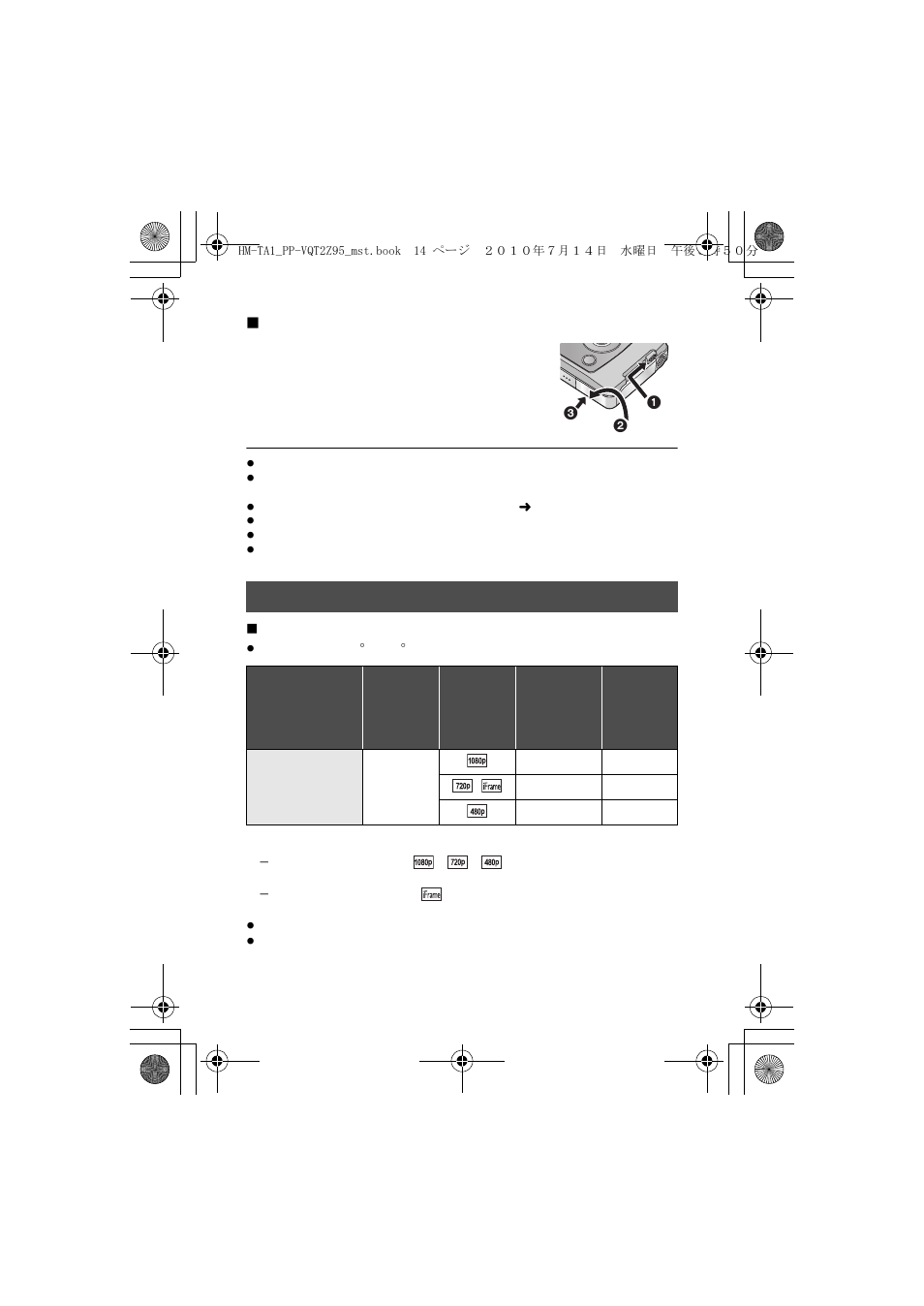 Charging and recording time | Panasonic 1AG6P1P6073-S User Manual | Page 14 / 80
