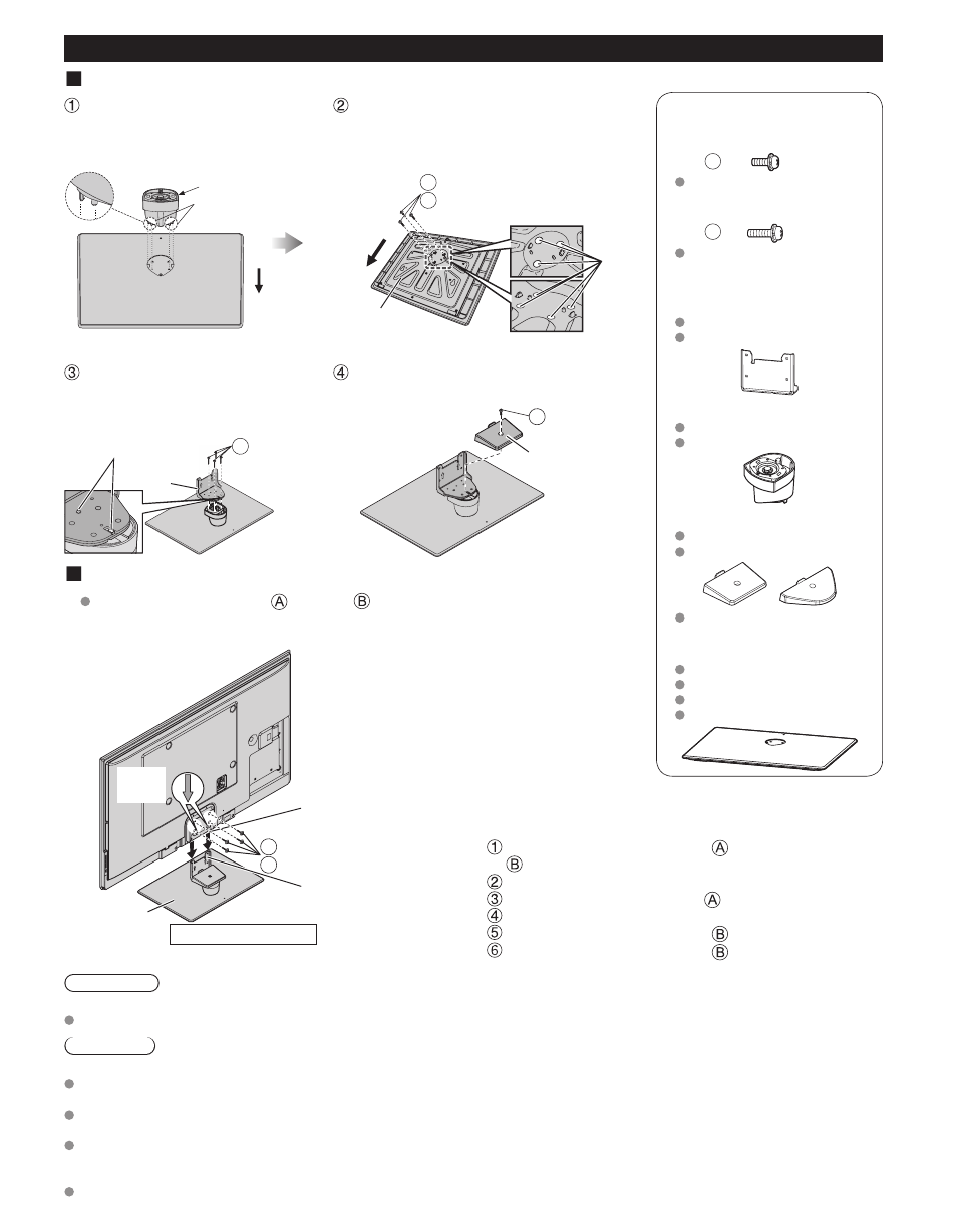 Accessories, Assembling the pedestal, Set-up | Panasonic Viera TC-P60ST50 User Manual | Page 9 / 28