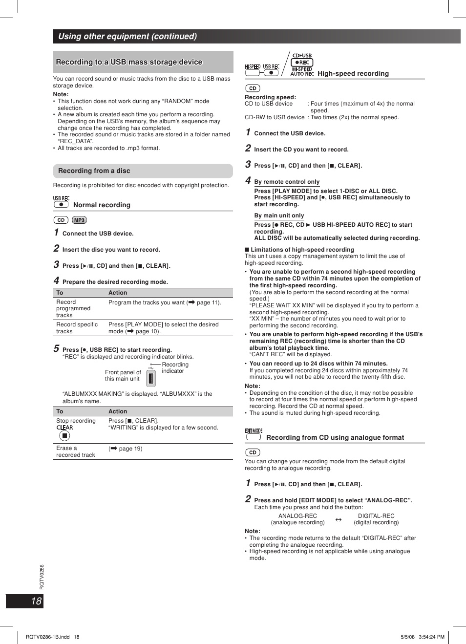 Using other equipment (continued) | Panasonic SB-WAK770 User Manual | Page 18 / 24