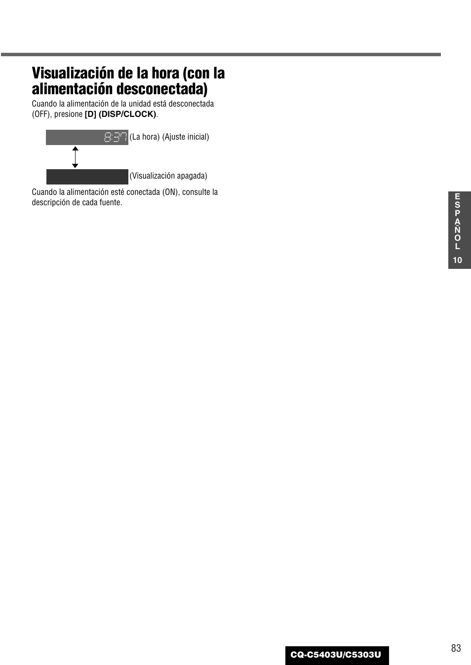 Panasonic CQ-C5403U User Manual | Page 83 / 108