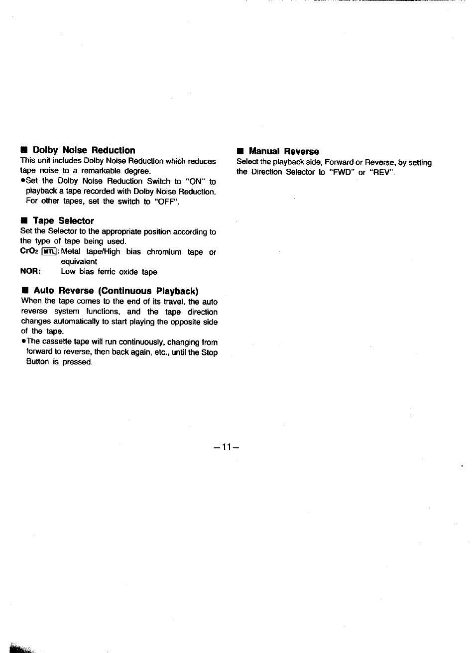 Panasonic RQV162 User Manual | Page 11 / 13
