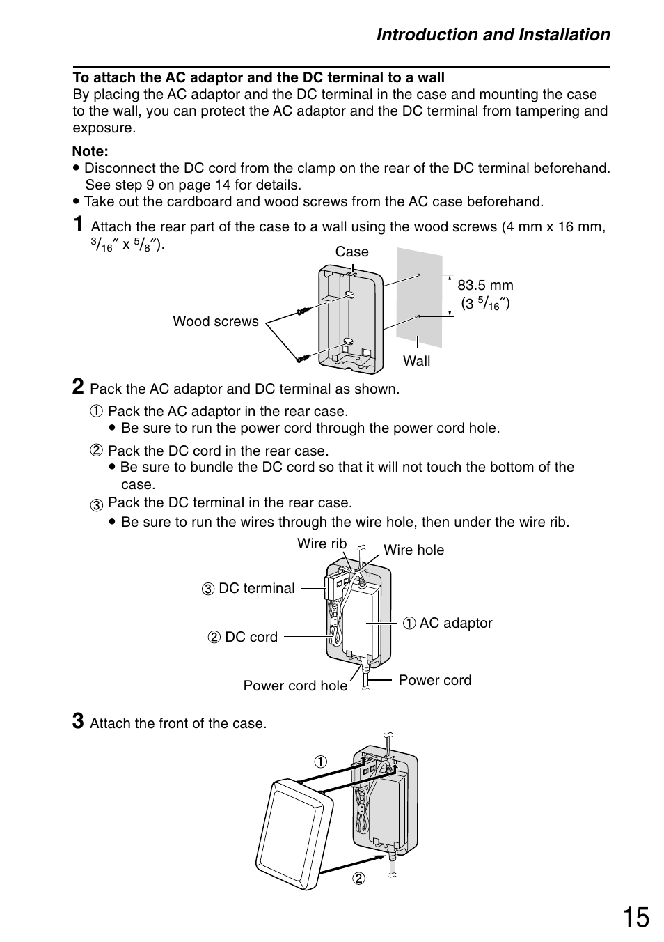 Introduction and installation | Panasonic VL-GM001 User Manual | Page 15 / 20