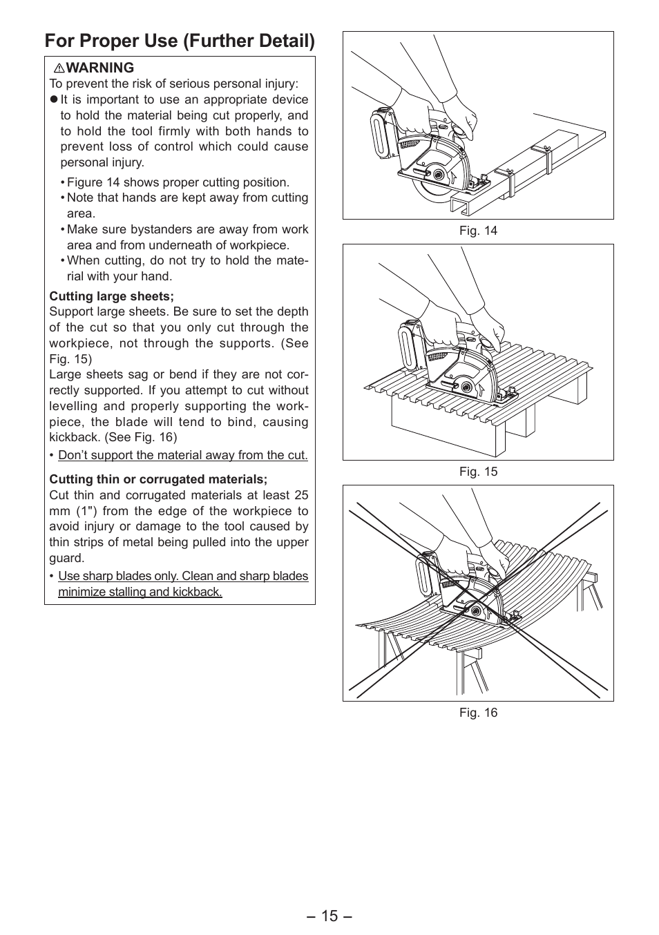 For proper use (further detail) | Panasonic EY4542 User Manual | Page 15 / 63