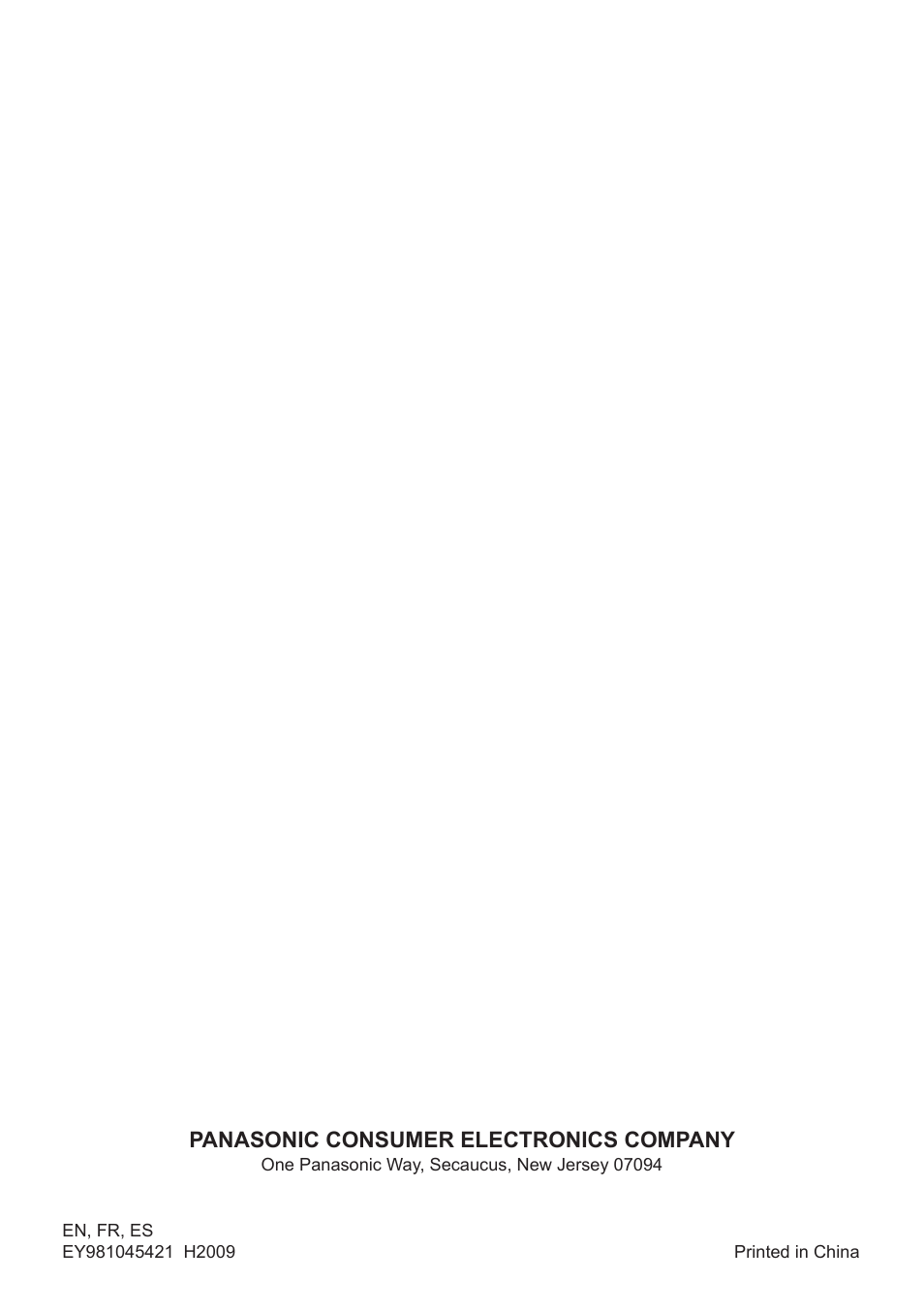 Panasonic EY4542 User Manual | Page 63 / 63