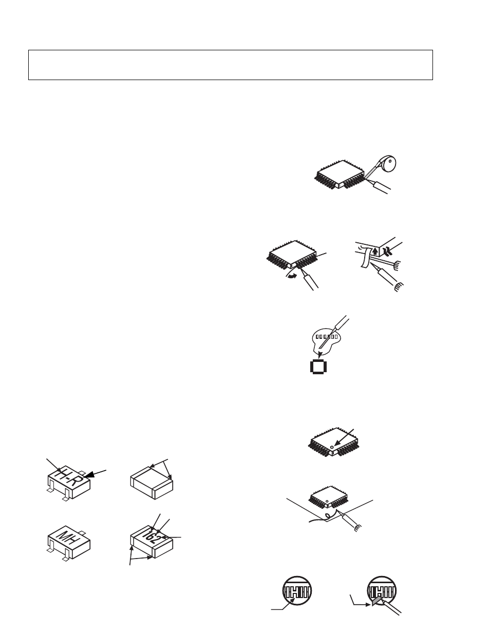 Leadless chip component (surface mount), Component removal, Chip component installation | How to replace flat-ic | Panasonic CT-36SX31E User Manual | Page 4 / 31