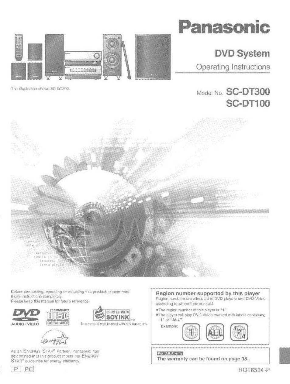 Panasonic SC-DT300 User Manual | 40 pages