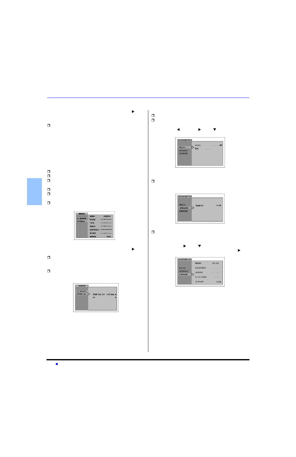 Imagen, Cronometro | Panasonic CT-32SL13 User Manual | Page 40 / 81