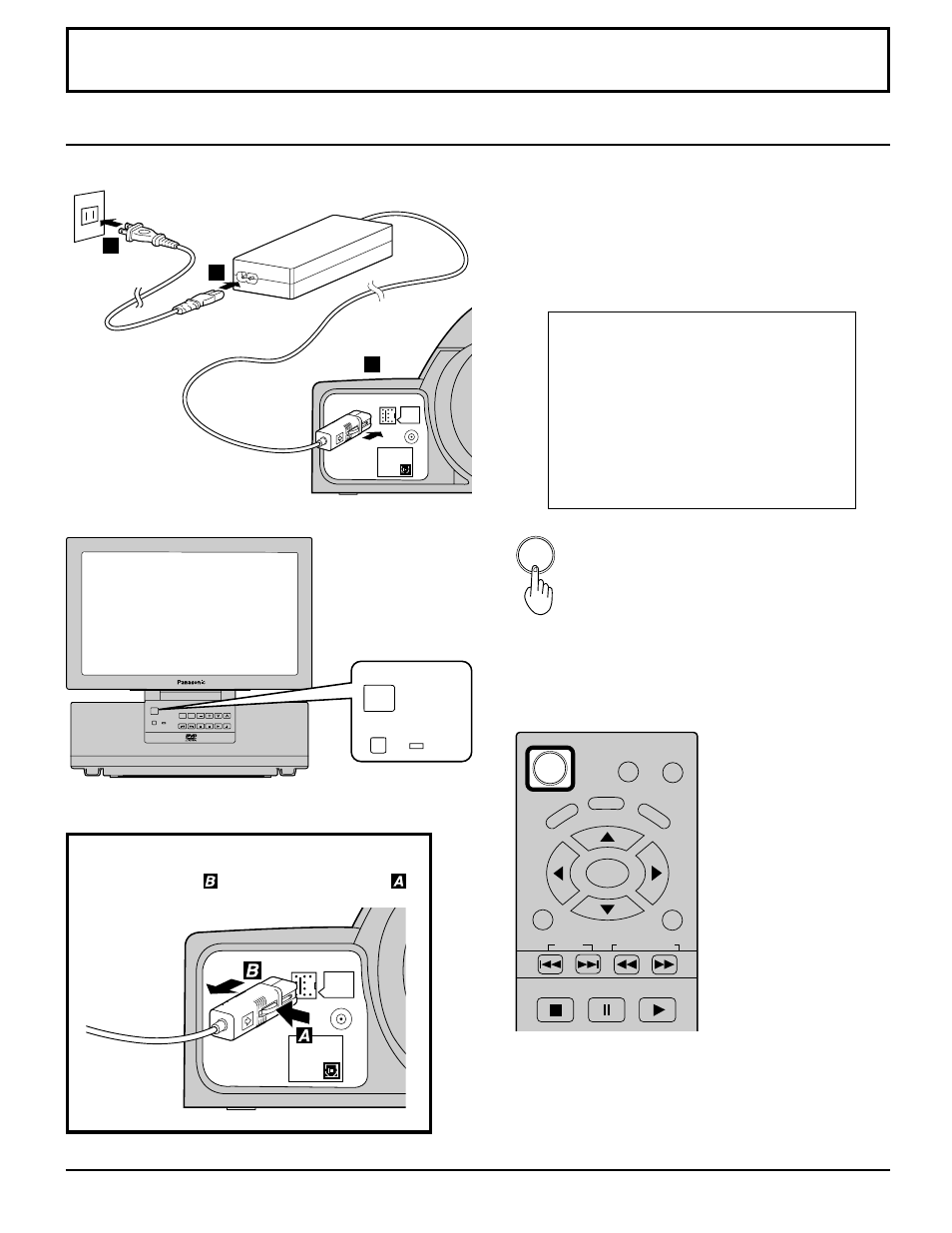 Power on/off, Power on / off, How to turn the power on | Ch 6, Power | Panasonic TC 15DT2 User Manual | Page 13 / 72