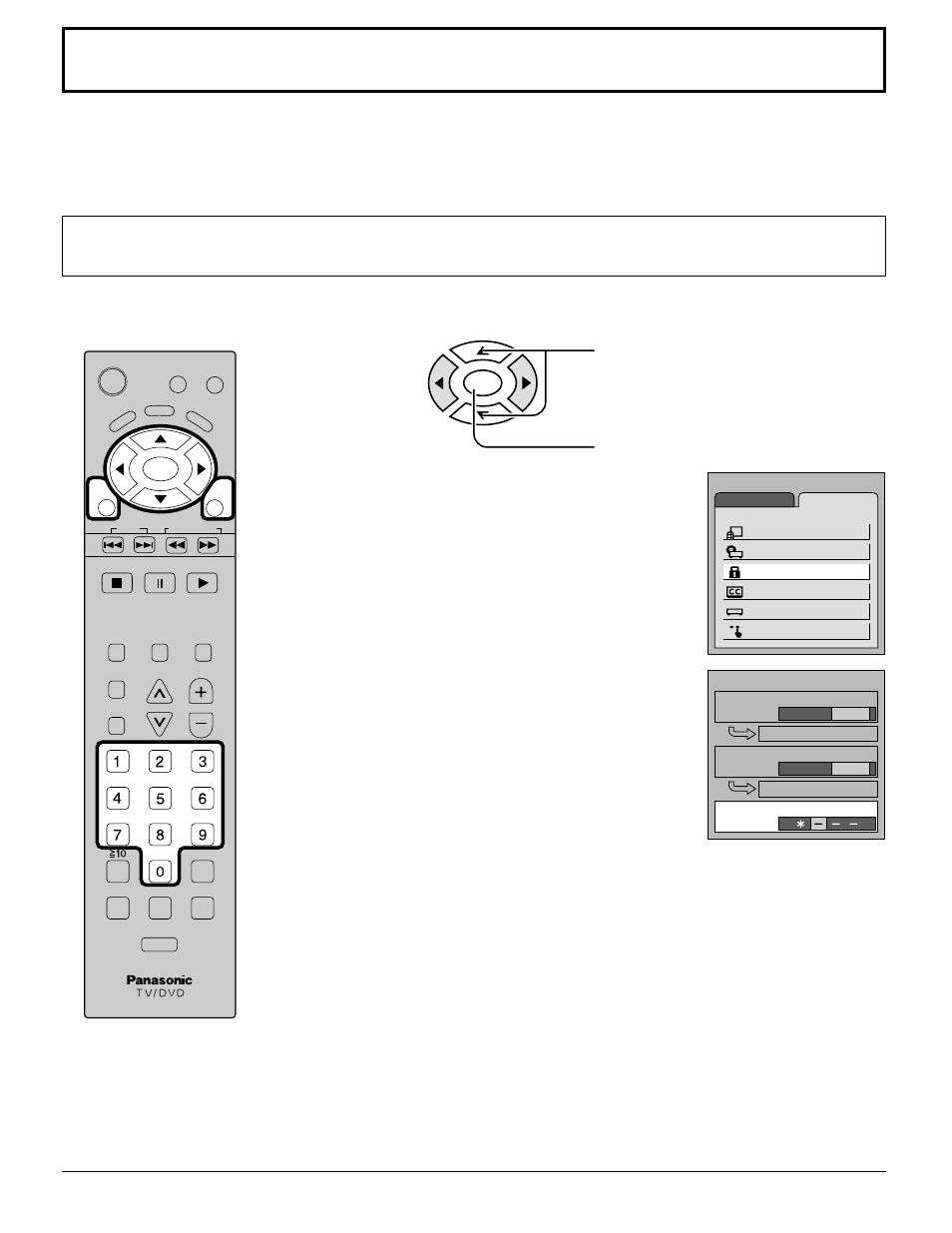 Lock feature | Panasonic TC 15DT2 User Manual | Page 30 / 72