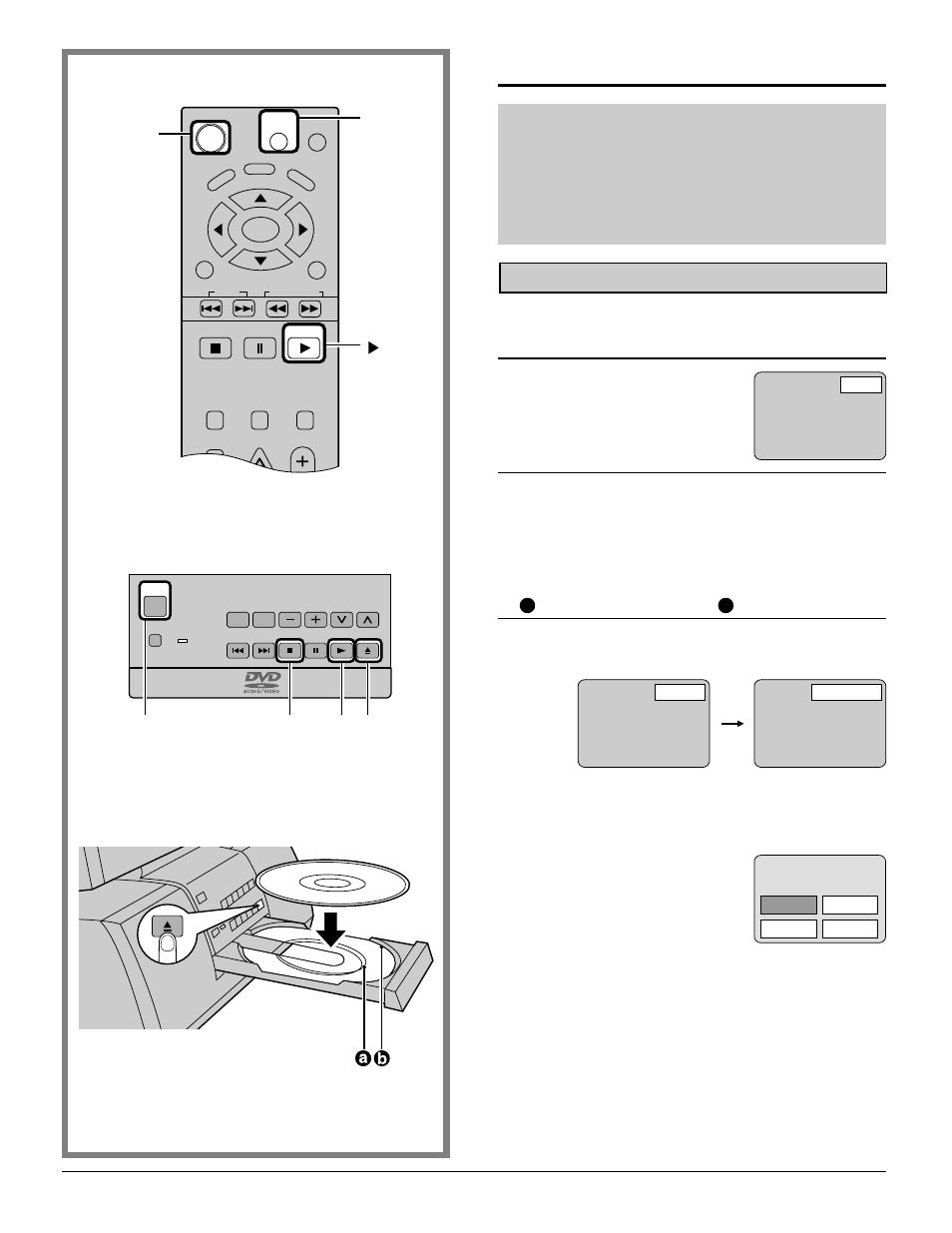 Basic play, Press play to displayed as follows, Press power to switch on the power | Panasonic TC 15DT2 User Manual | Page 42 / 72