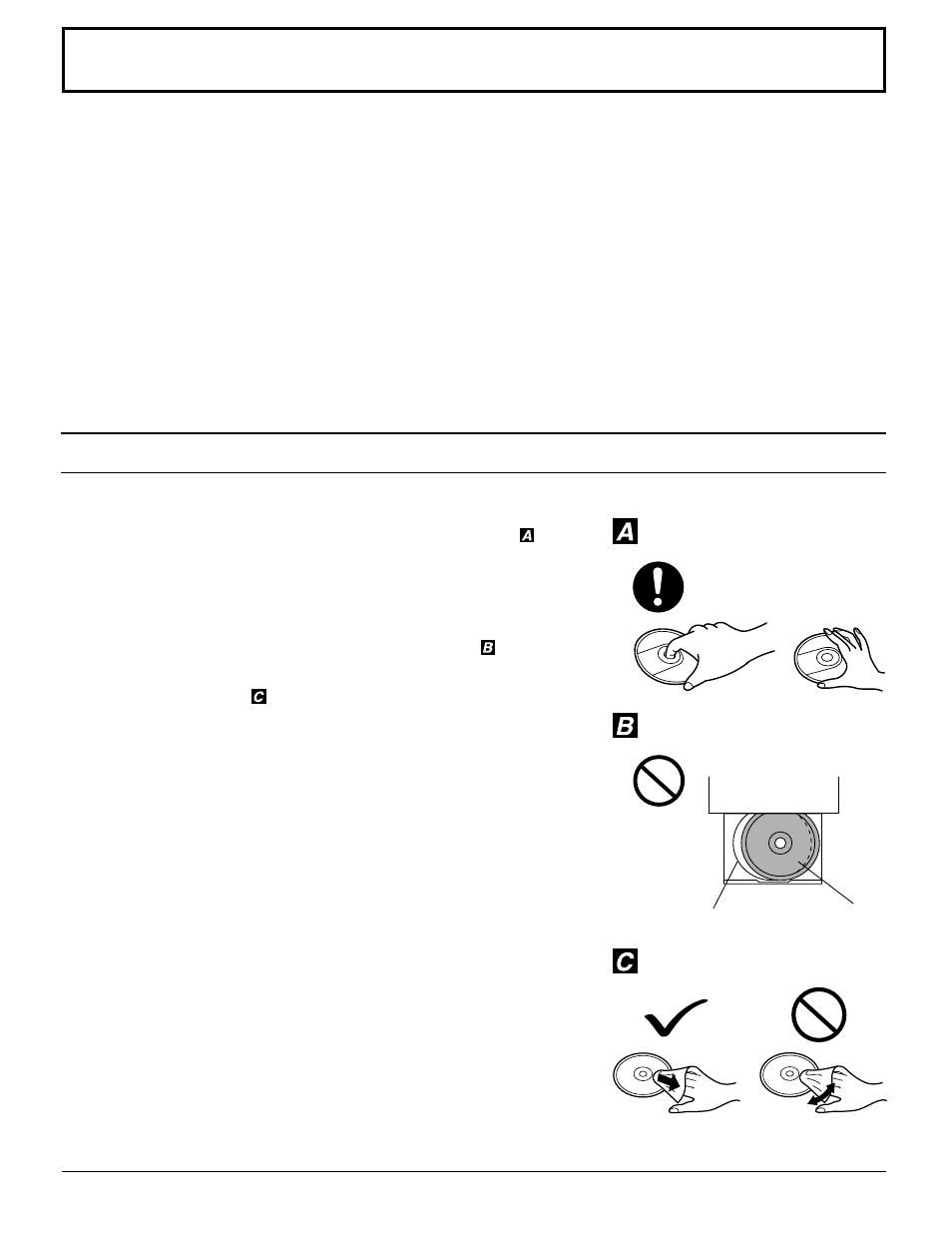 Install and tv adjusts, Installation, Disc handling | Panasonic TC 15DT2 User Manual | Page 6 / 72