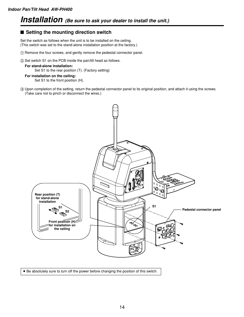 Installation | Panasonic AW-RP400 User Manual | Page 14 / 64