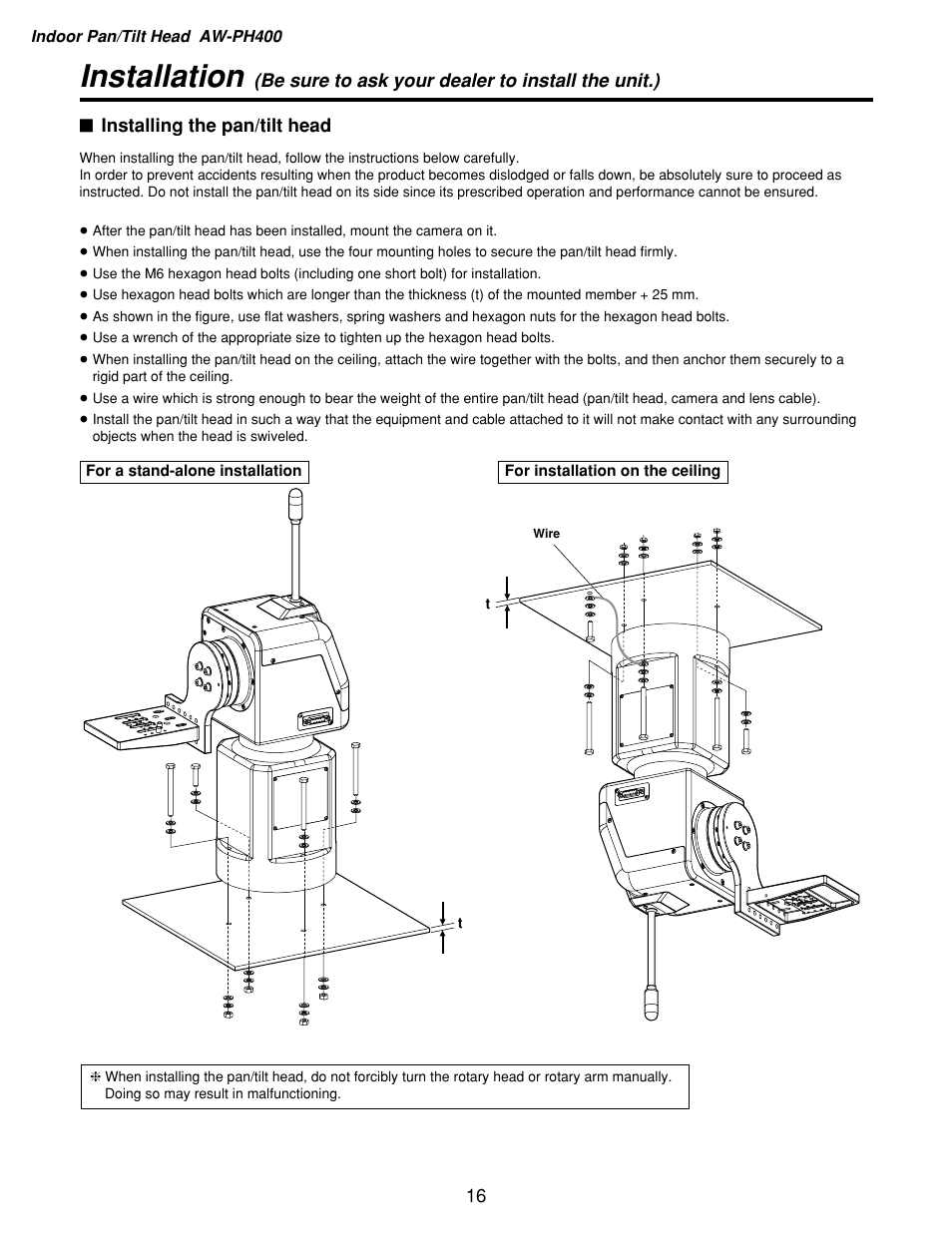 Installation | Panasonic AW-RP400 User Manual | Page 16 / 64