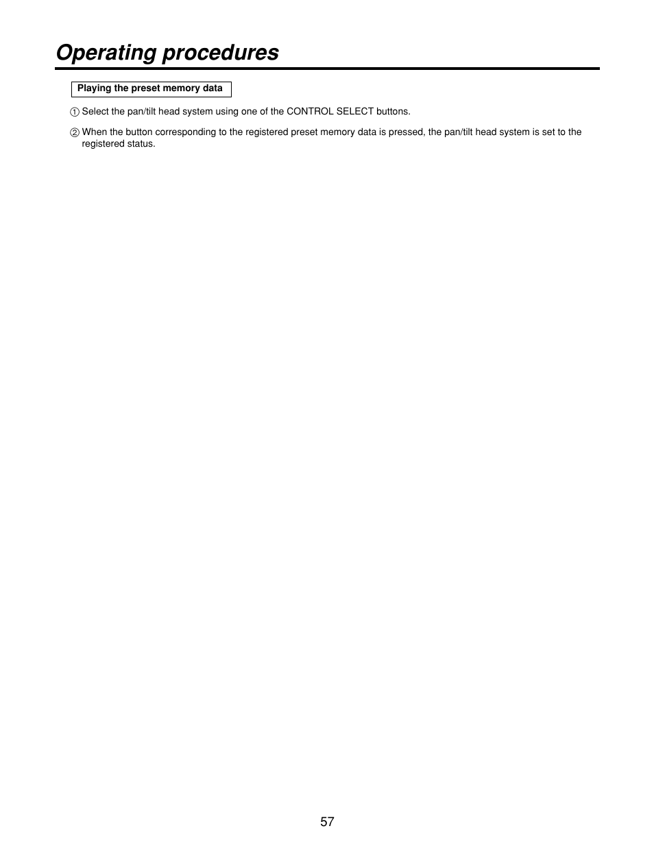 Operating procedures | Panasonic AW-RP400 User Manual | Page 57 / 64
