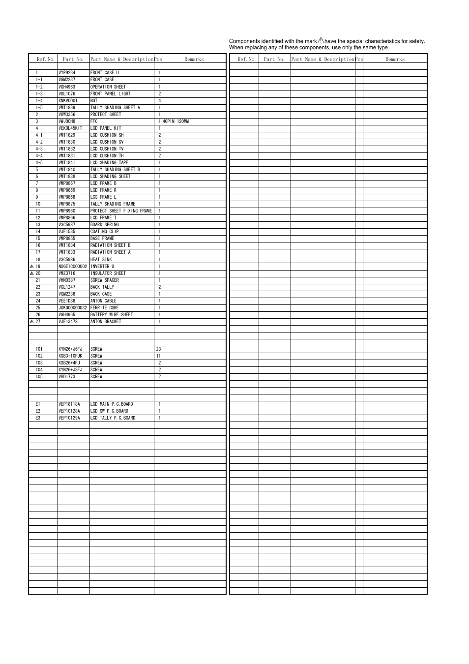 Casing parts assembly, Mpl-2 | Panasonic BT-CS80MC User Manual | Page 3 / 9