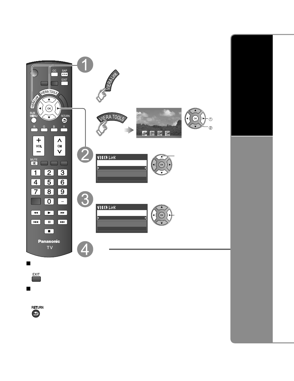 Viera link, Hdavi control | Panasonic HDMI TC-P50C1 User Manual | Page 34 / 71