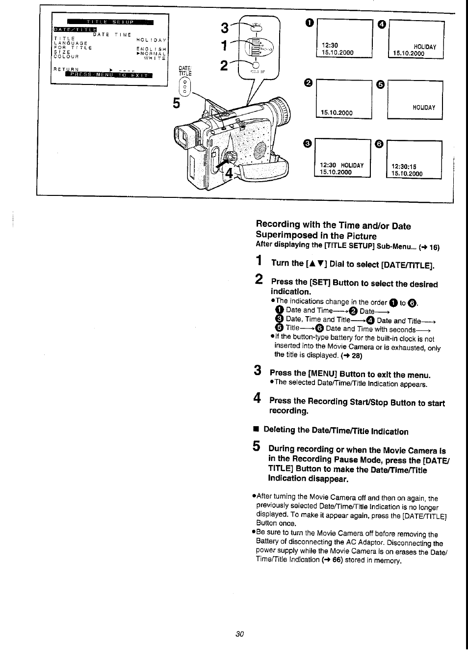 Panasonic NV-VS3A User Manual | Page 30 / 88