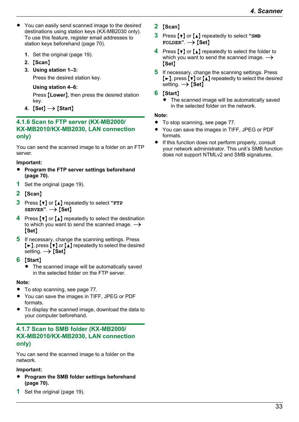 Panasonic KX-MB2030EX User Manual | Page 33 / 124