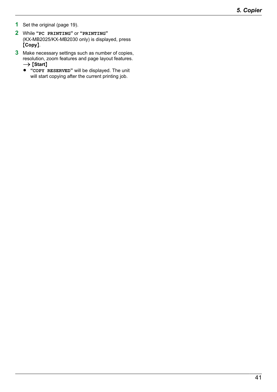 Panasonic KX-MB2030EX User Manual | Page 41 / 124