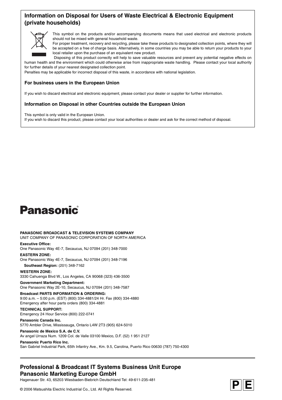 Panasonic AJ-HD1400E User Manual | Page 68 / 68
