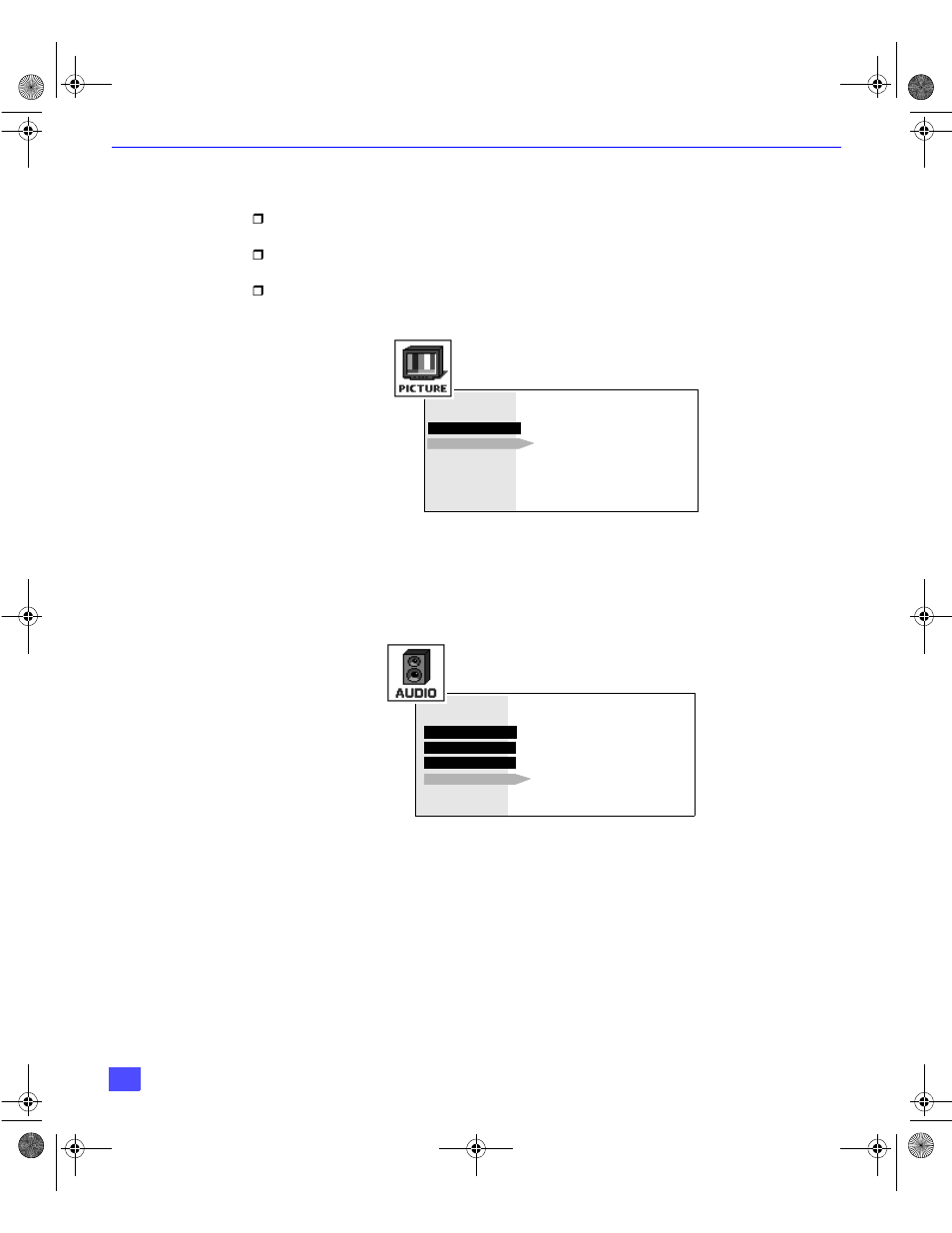 Picture, Audio | Panasonic CinemaVision PT 56HX40 User Manual | Page 21 / 50