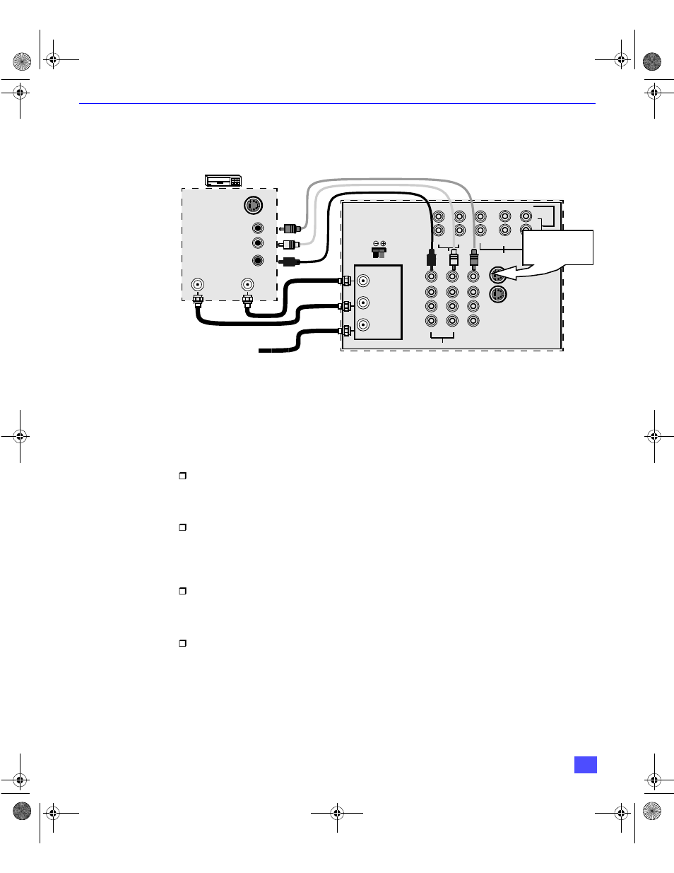 Conexiones de equipo opcional, Conexion de la videocasetera | Panasonic CinemaVision PT 56HX40 User Manual | Page 31 / 50