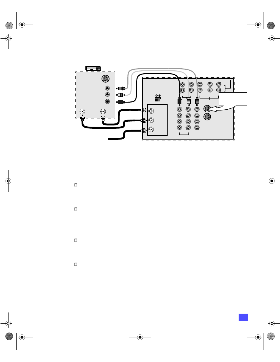Optional equipment connections, Vcr connection, Nstallation | Viewing a television program procedure, Viewing a video procedure, Recording a television program procedure | Panasonic CinemaVision PT 56HX40 User Manual | Page 6 / 50