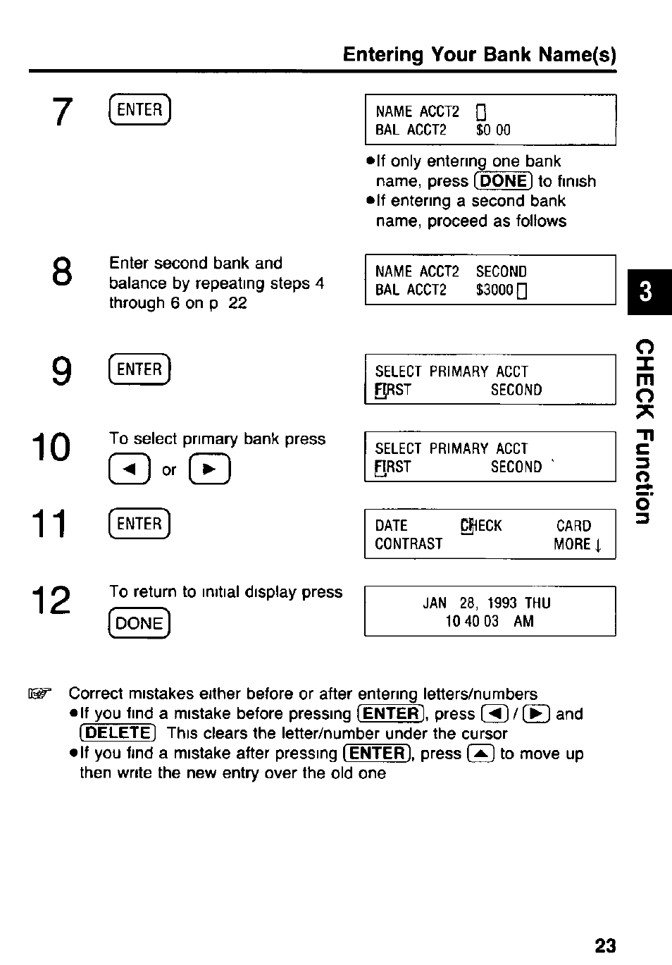 Entering your bank name(s) | Panasonic KX-RC105 User Manual | Page 23 / 132