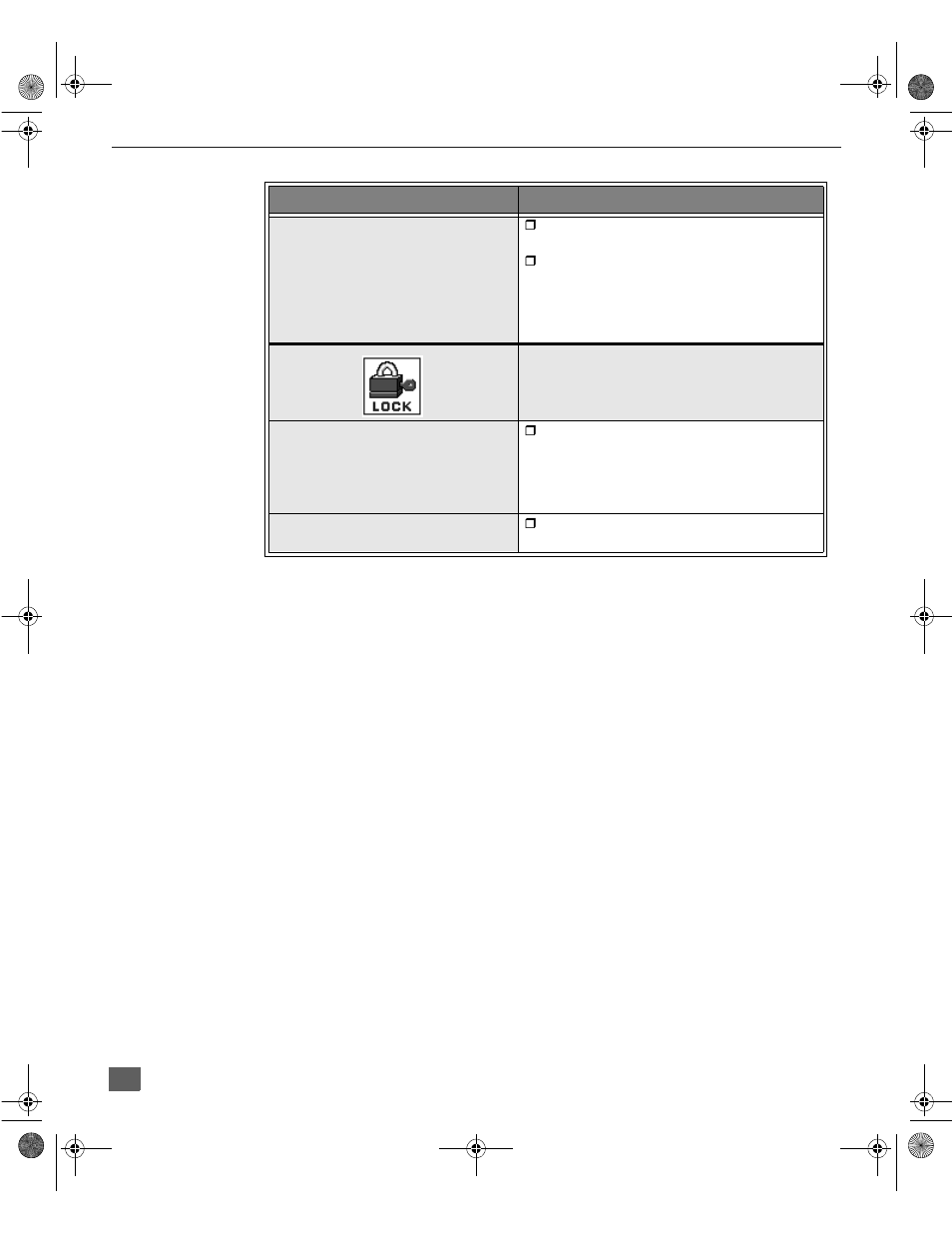 Main menu feature chart (cont.) | Panasonic CT 27D11 User Manual | Page 17 / 50