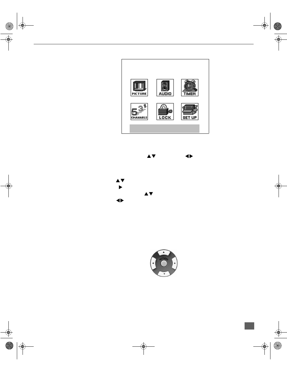 Menu principal, Botones del control remoto, Guia del control remoto | Exit, Guía del control remoto, Botones para accesar opciones | Panasonic CT 27D11 User Manual | Page 39 / 50