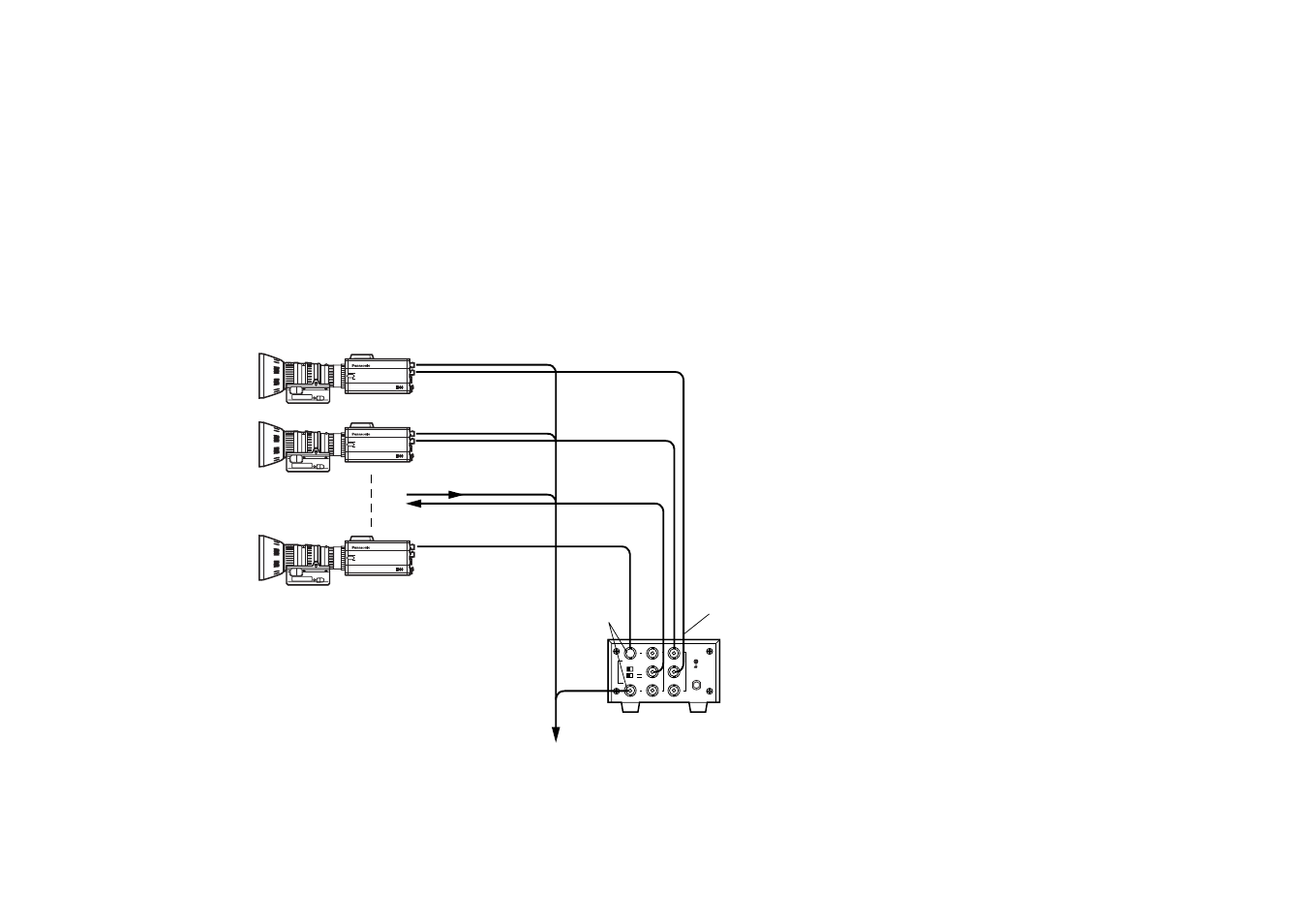 Connection with multiple cameras (color lock mode) | Panasonic AW-E300 User Manual | Page 20 / 55