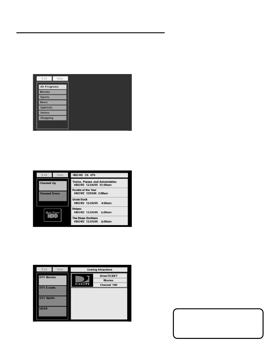 The topic guide, The channel guide, The attractions guide | Program guides | Panasonic TU-IRD20 User Manual | Page 14 / 68