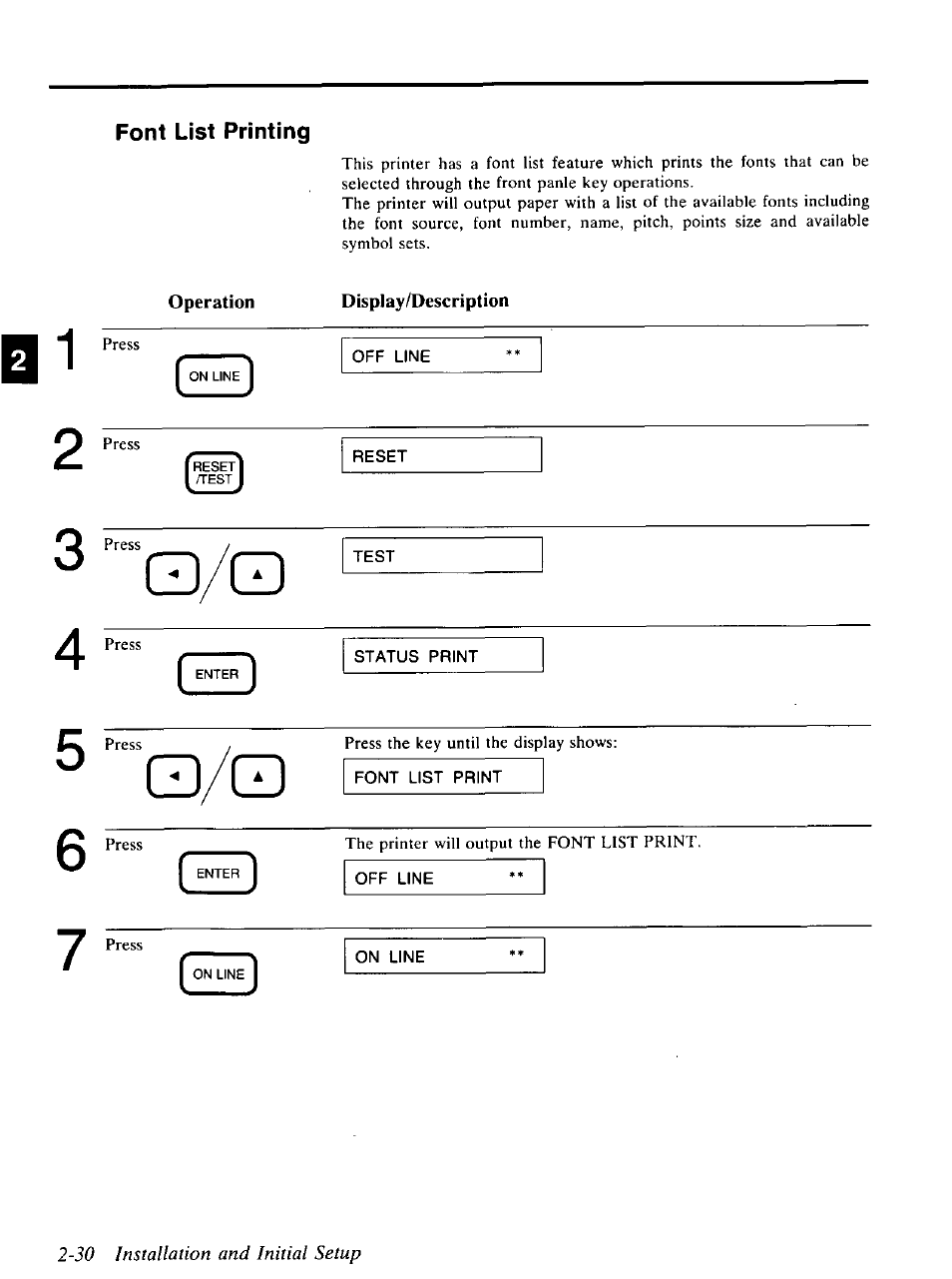 30 installation and initial setup | Panasonic KX-P4440 User Manual | Page 42 / 152