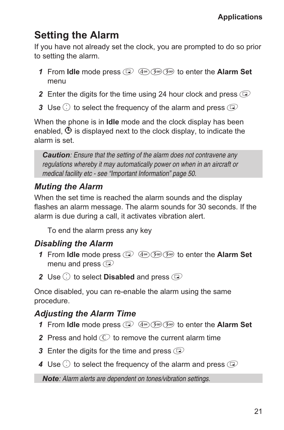 Setting the alarm | Panasonic EB-GD35 User Manual | Page 25 / 70