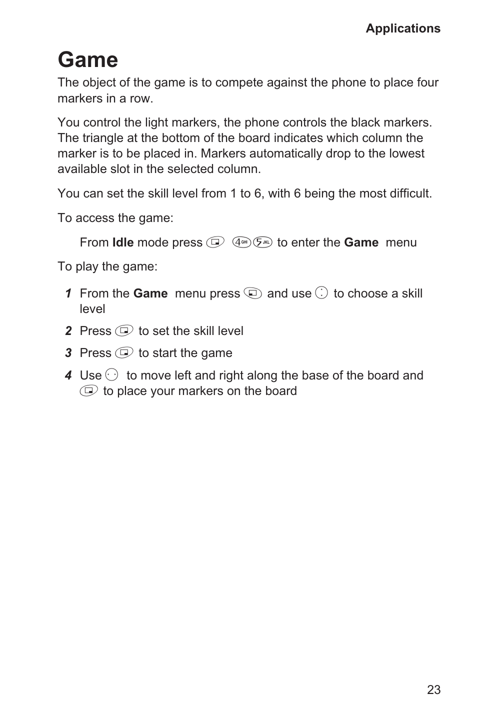 Game 23, Game | Panasonic EB-GD35 User Manual | Page 27 / 70