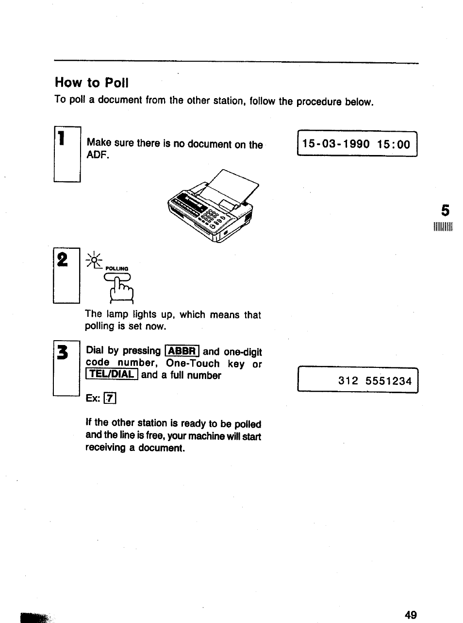 How to poll | Panasonic Panafax UF-121 User Manual | Page 49 / 72