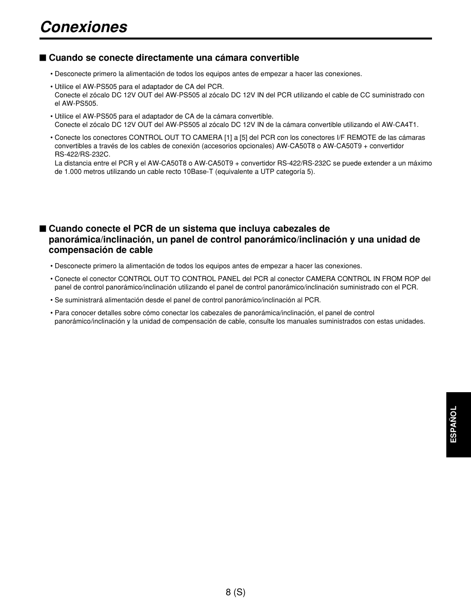 Conexiones | Panasonic AW-CB400L User Manual | Page 89 / 104