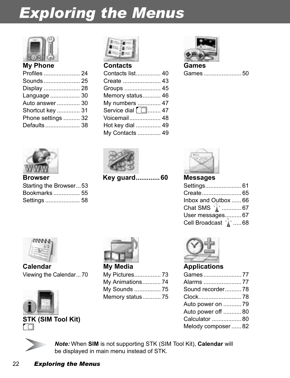 Exploring the menus | Panasonic EB-A200 User Manual | Page 24 / 101