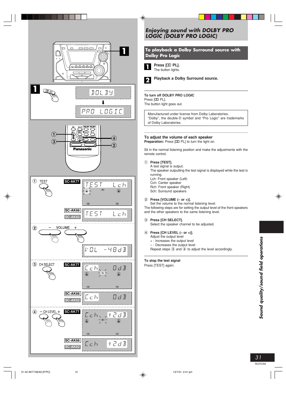 Panasonic SC-AK62 User Manual | Page 31 / 40