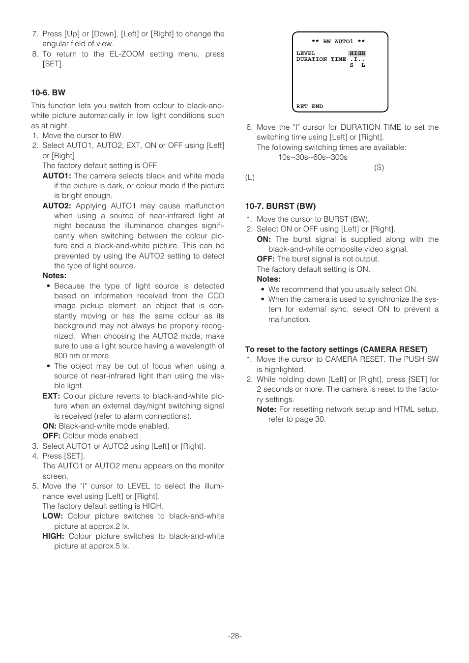 Panasonic WV-NW470S User Manual | Page 28 / 35