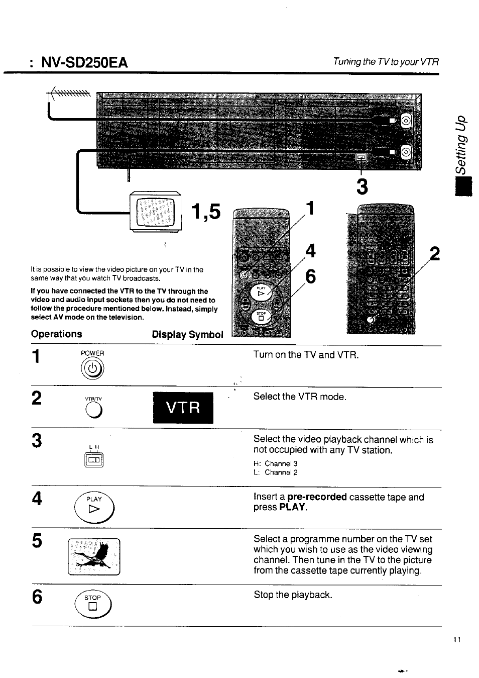 Nv-sd250ea | Panasonic NV-SD250 User Manual | Page 11 / 31