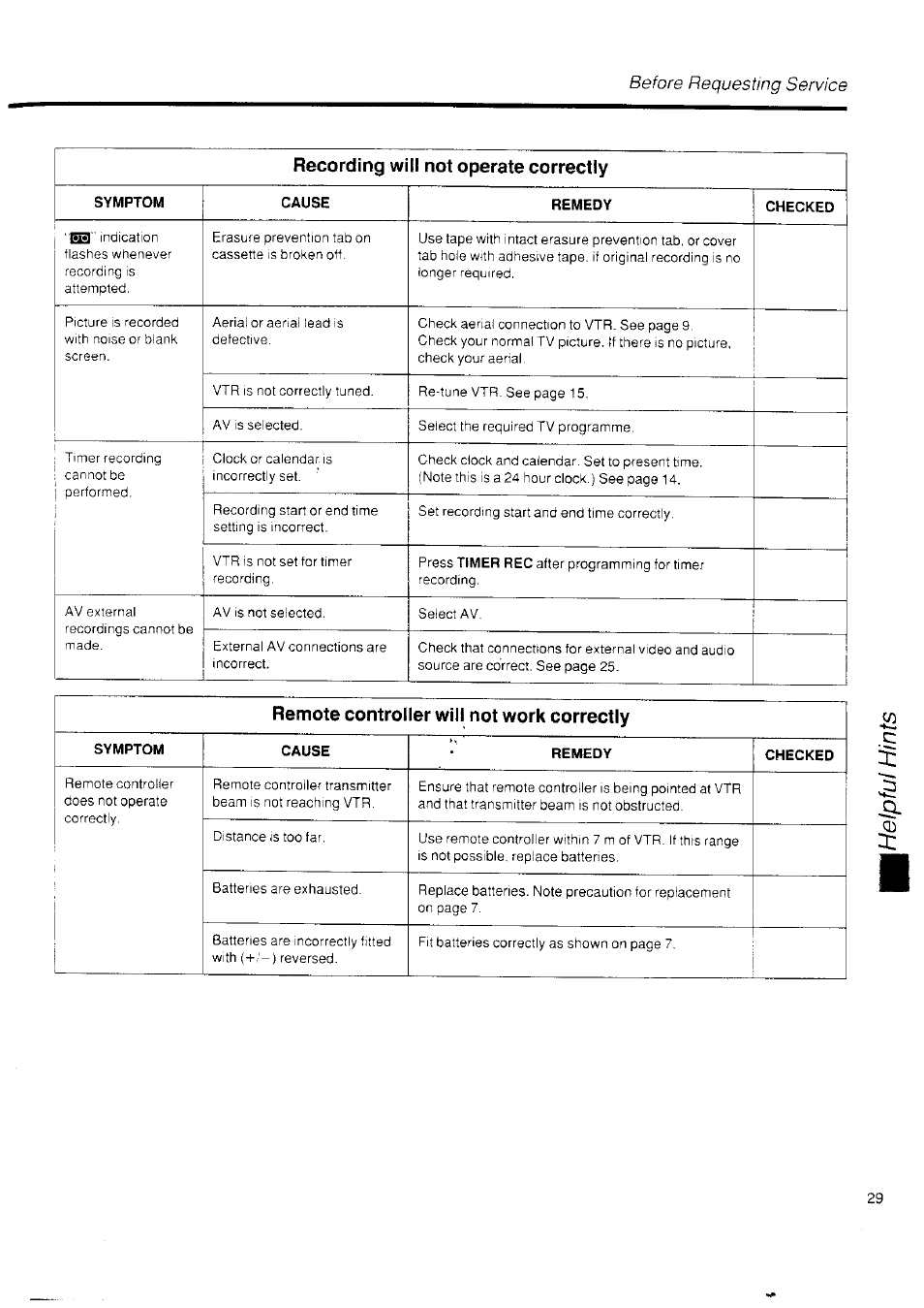 Panasonic NV-SD250 User Manual | Page 29 / 31