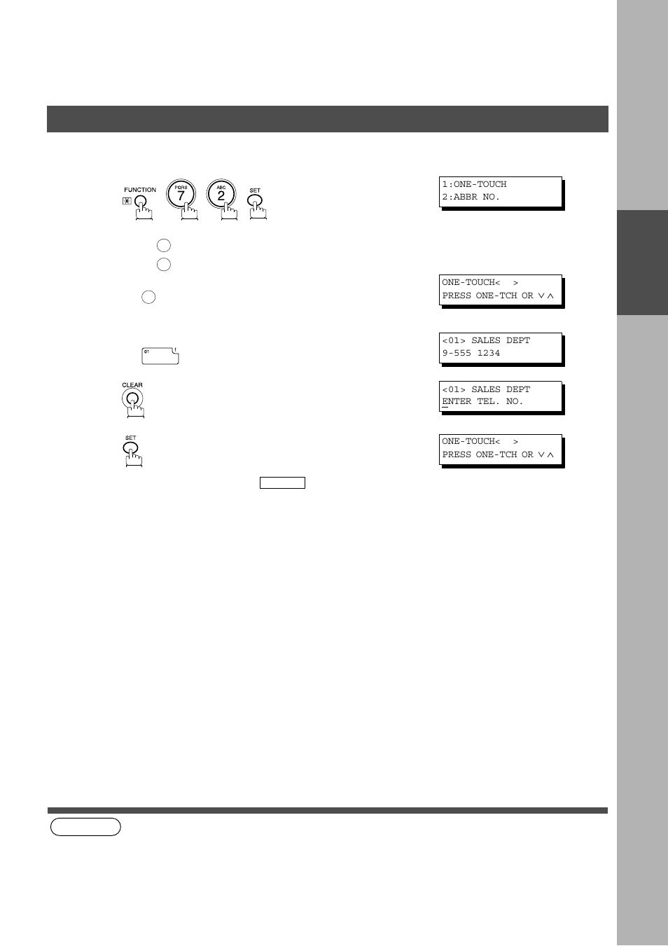 Programming your machine, One-touch/abbreviated dialling numbers | Panasonic AS200 User Manual | Page 27 / 161