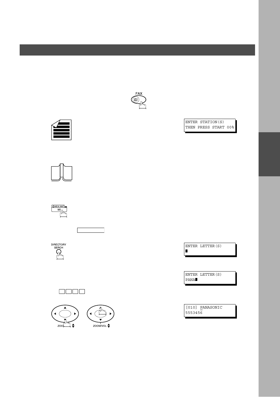 Directory search dialling | Panasonic AS200 User Manual | Page 45 / 161