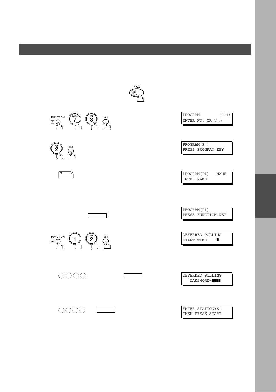 Setting for deferred polling, Advanced features, Program keys | Panasonic AS200 User Manual | Page 81 / 161