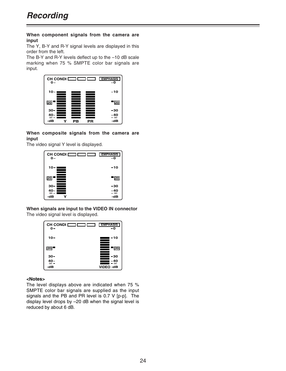 Recording | Panasonic AJ-D92P User Manual | Page 24 / 64